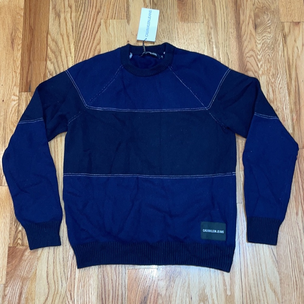 NEW Mens Pullover Calvin Klein Jeans Blue sweater M